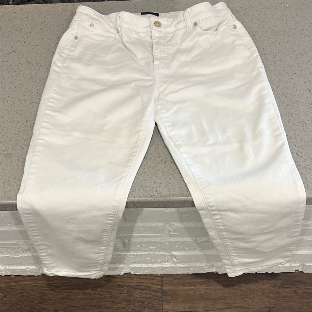 Talbots Classic White Slim Ankle Jeans
